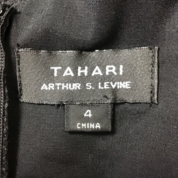 Tahari Lace Dress Midi Sleeveless Black Size 4 NWT - Picture 6 of 6